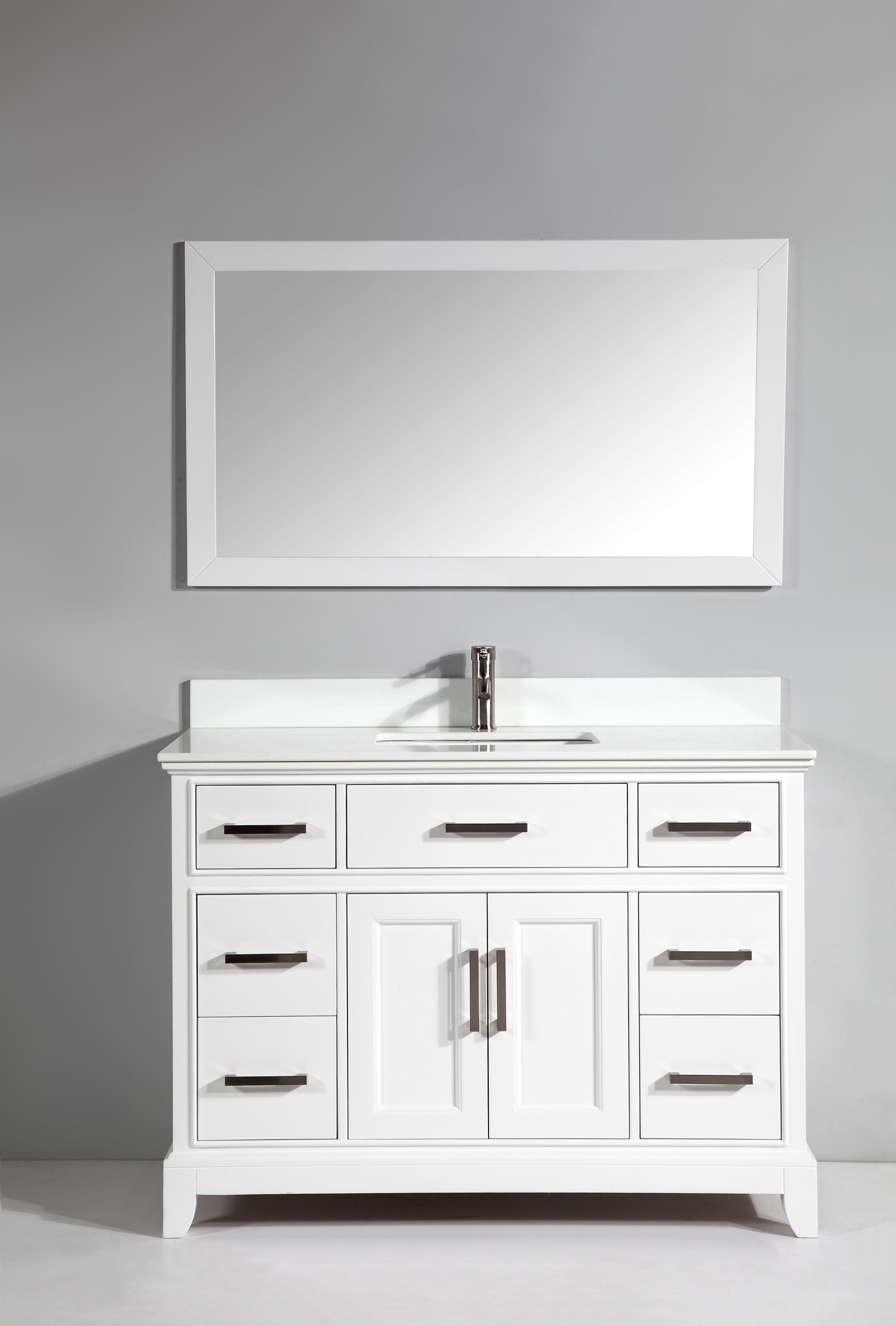 Vanity Art - Paris 48" Single Sink Bathroom Vanity Set with Sink and Mirror - Bhdepot 