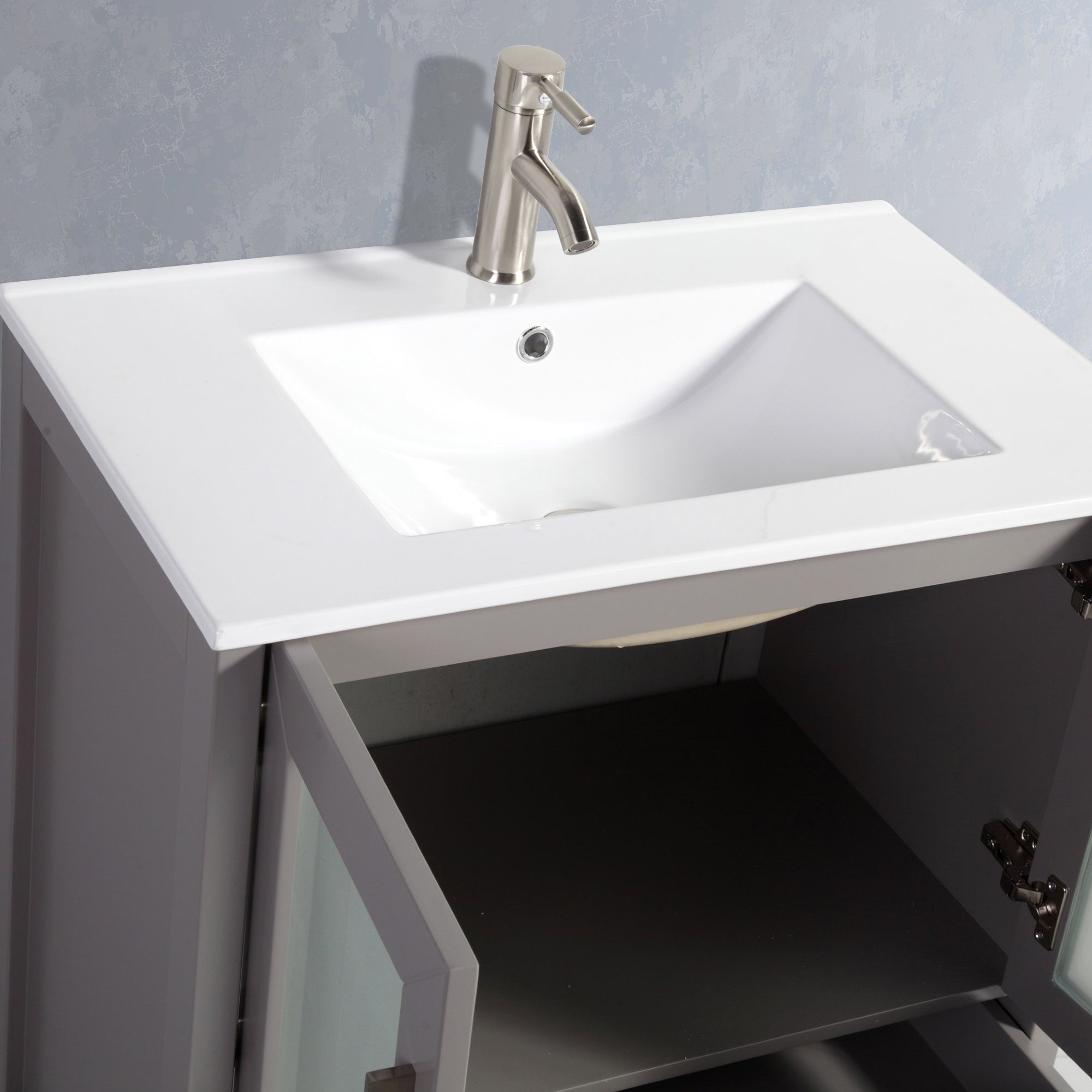 Vanity Art - Monaco 72" Double Vessel Sink Bathroom Vanity Set with Sinks and Mirrors - 1 Side Cabinet - Bhdepot 