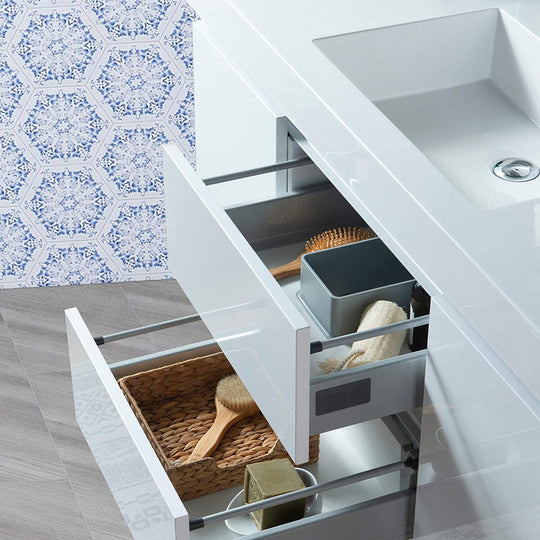 Vanity Art - Berlin 48" Single Sink Wall-Mount Bathroom Vanity - Bhdepot 