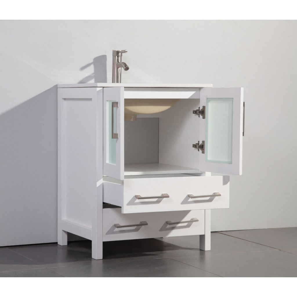 Vanity Art - London 72" Double Sink Bathroom Vanity Set with Sink and Mirrors - 2 Side Cabinets - Bhdepot 