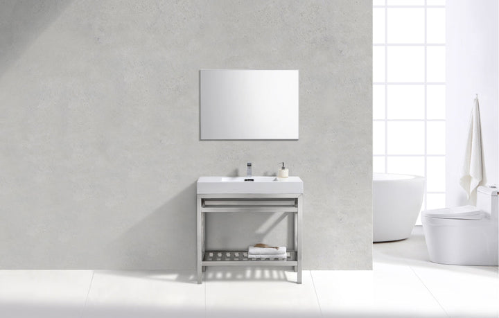 Cisco 36" Stainless Steel Console with Acrylic Sink - Home and Bath Depot