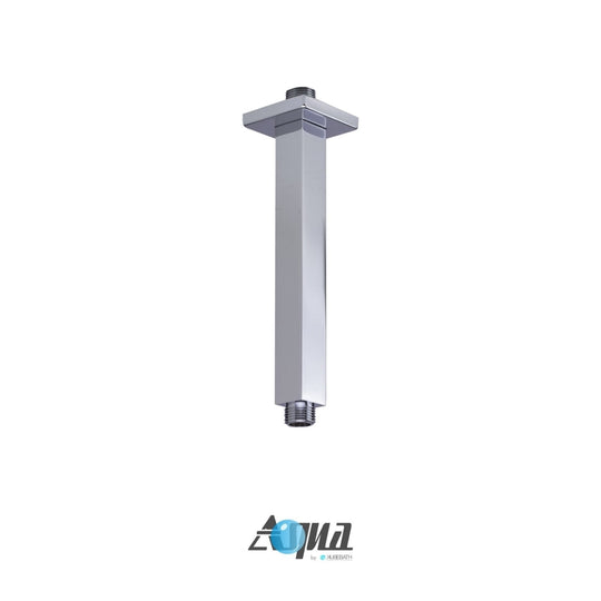 Aqua Piazza Brass Shower Set with Ceiling Mount Square Rain Shower (Tub Filler and 4 Body Jets) - Home and Bath Depot