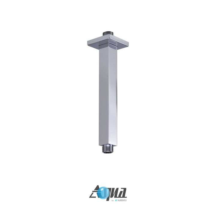 Aqua Piazza Brass Shower Set with Ceiling Mount Square Rain Shower (Tub Filler and 4 Body Jets) - Home and Bath Depot