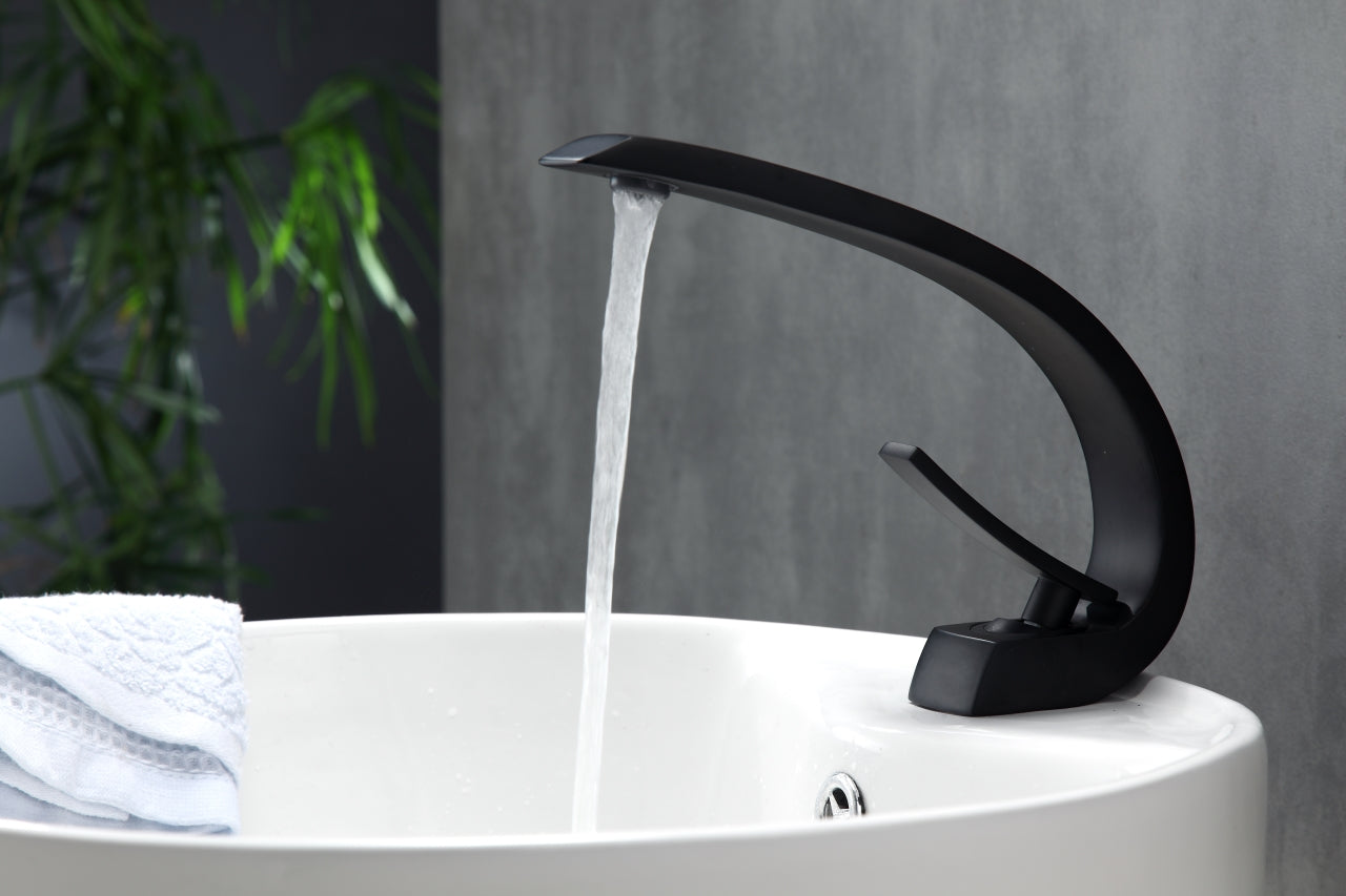 Aqua Arcco Single Lever Modern Bathroom Vanity Faucet - Bhdepot 