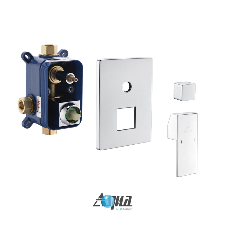 Aqua Piazza Brass Shower Set with Square Rain Shower and Handheld - Home and Bath Depot