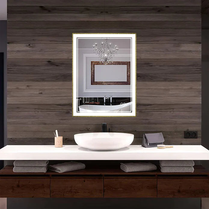 Infinity Sp Front-lit Framed Bathroom LED Vanity Mirror - Bhdepot 