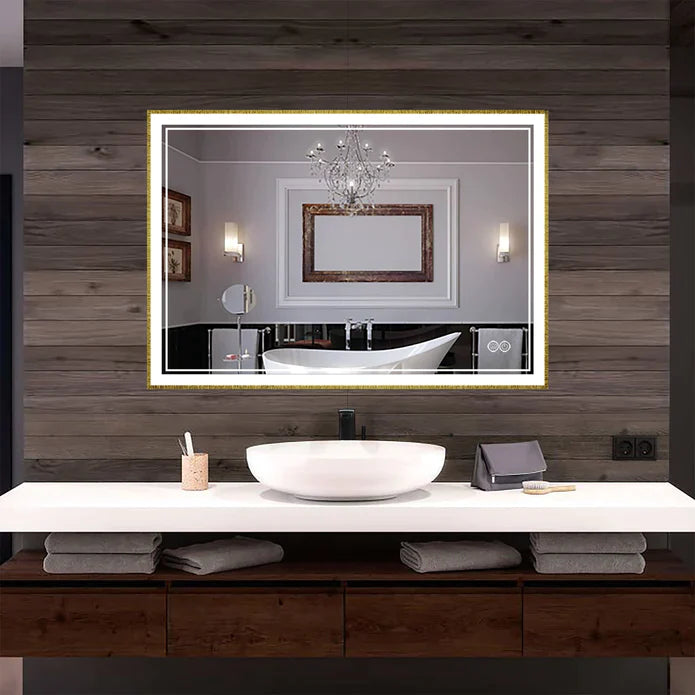 Infinity Sp Front-lit Framed Bathroom LED Vanity Mirror - Bhdepot 