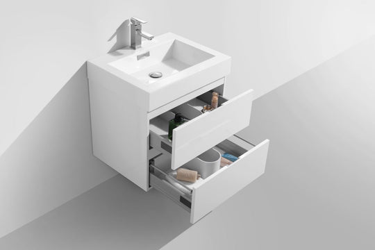 Bliss 24" Wall Mount Modern Bathroom Vanity - Home and Bath Depot