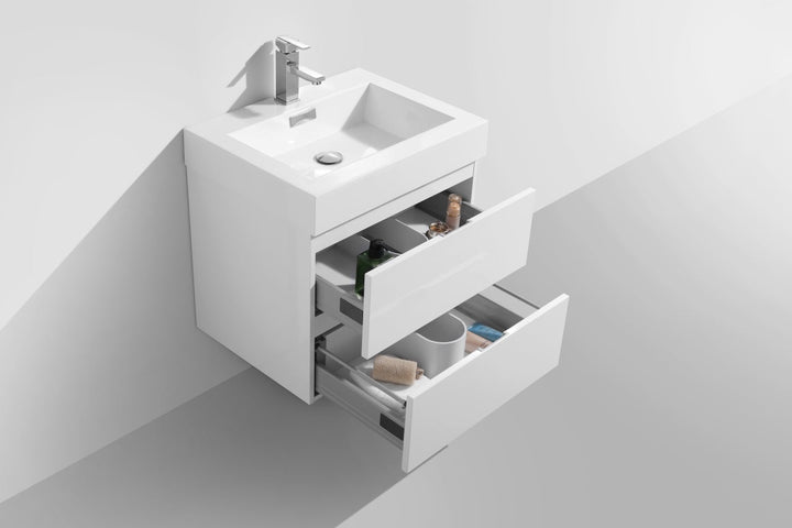 Bliss 24" Wall Mount Modern Bathroom Vanity - Home and Bath Depot