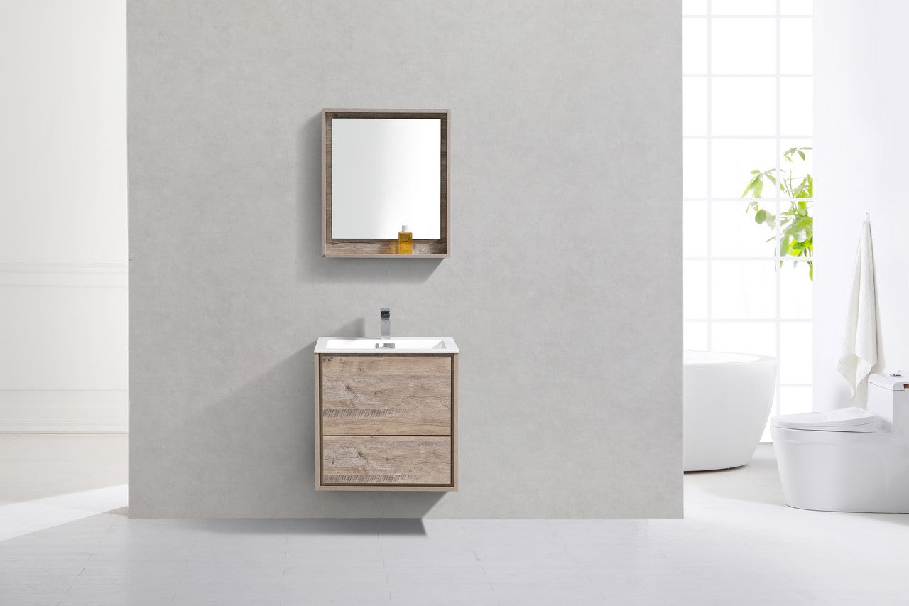 DeLusso 24" Wall Mount Modern Bathroom Vanity - Home and Bath Depot