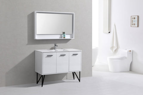 Bosco 48" Modern Bathroom Vanity w/ Quartz Countertop - Home and Bath Depot