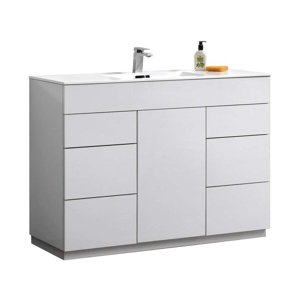 Milano 48" Single Sink Modern Bathroom Vanity - Home and Bath Depot