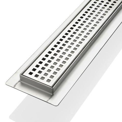 Kube 27.5" Linear Drain with Pixel Grate - Bhdepot 