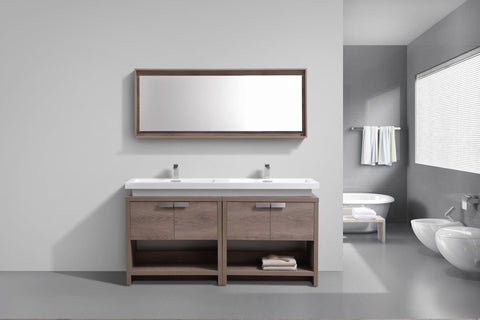 Levi 63" Modern Bathroom Vanity w/ Cubby Hole - Home and Bath Depot